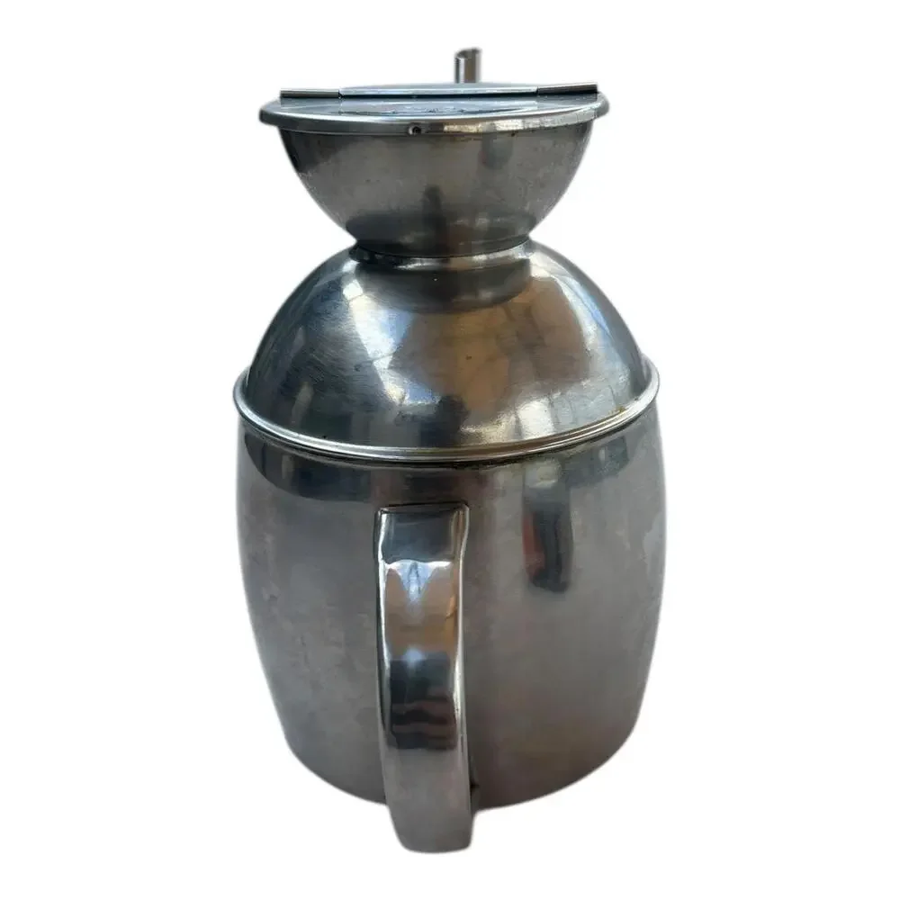 Ipac Inox Vintage Italian Stainless Steel 18/10 Olive Oil Carafe Dispenser 5.5
